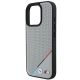 6. Etui BMW M Perforated Tricolor Line MagSafe na iPhone 16 Pro - szare