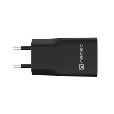 13. NATEC ŁADOWARKA SIECIOWA RIBERA GAN SLIM 1X USB-A + 1X USB-C 20W CZARNA