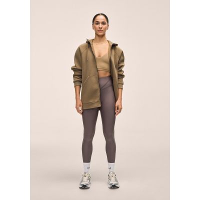 2. Bluza damska CASALL Easy Oversized Zip Hoodie kolor brązowy