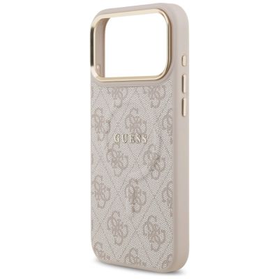 6. Etui Guess 4G PU Classic Logo MagSafe na iPhone 17 Pro Max - różowe