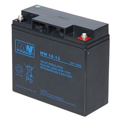 2. Akumulator MPL MW POWER MW 18-12 kwasowo-ołowiowy AGM bezobsługowy 12 V 18 Ah Czarny