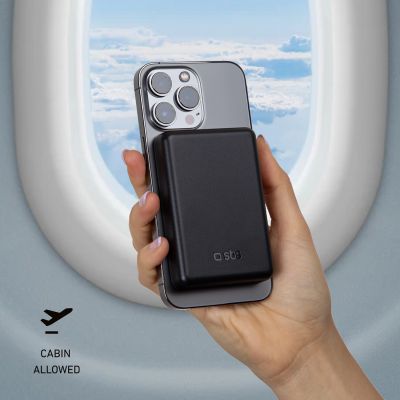 10. Powerbank beprzewodowy SBS TEBB5000MAG1CK 5000 mAh USB-C, kompatybilny z MagSafe - czarny
