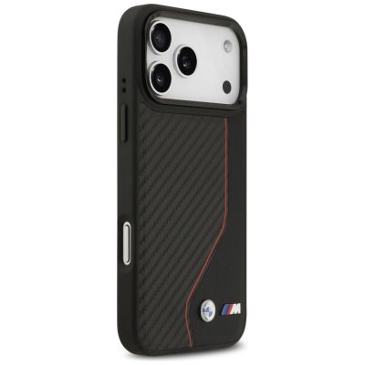 4. Etui BMW M Carbon Line & Logo MagSafe na iPhone 17 Pro Max - czerwone
