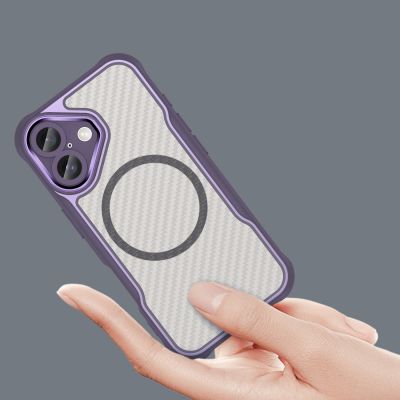 5. Etui silikonowe Leading Series MagSafe do iPhone 16 - fioletowe