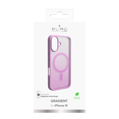 10. Etui silikonowe Puro Gradient MagSafe do iPhone 16 - różowe