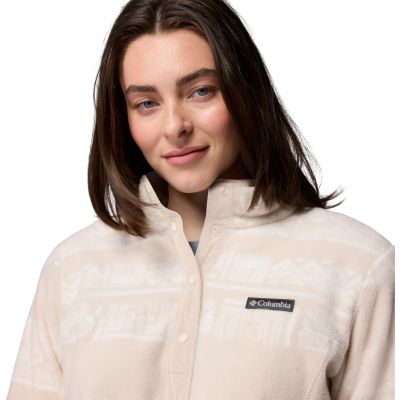 4. Columbia Benton Spring Printed 1/2 Snap 2085611278 Beżowe L
