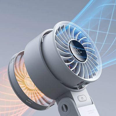 8. Mini wentylator Jisulife Handheld Fan Life7 3600mAh przenośny wiatraczek USB - szary