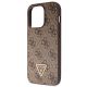 7. Etui Guess Crossbody 4G Metal Logo na iPhone 14 Pro - brązowe