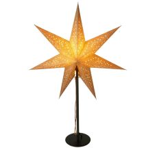 GWIAZDA DEKORACYJNA Z PODŚWIETLENIEM LED wys:65CM CHAMPAGNE