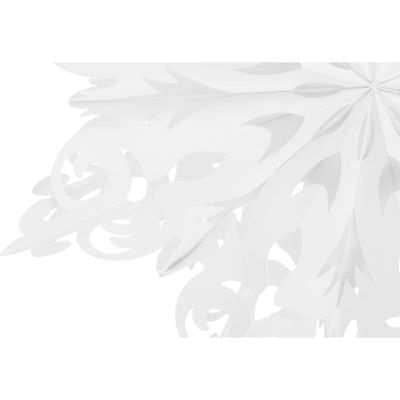 3. DEKORACJA PAPIEROWA PŁATEK ŚNIEGU ŚR.64 CM BIAŁY