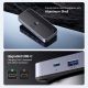4. Przełącznik switch Ugreen CM662 USB 3.0 switch 2-in-4 + 2x kabel USB-A - czarny