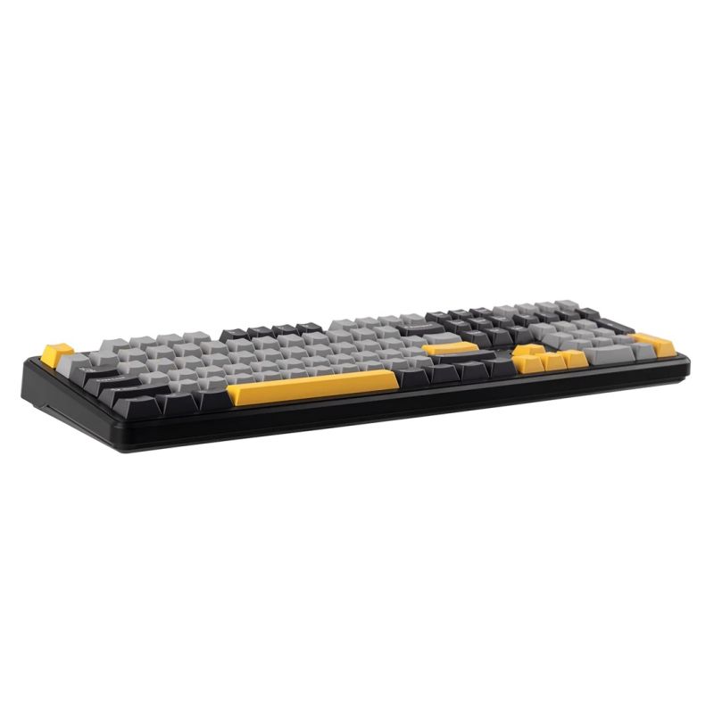 3. Klawiatura gasket F108 Gray+Orange+Deep Gray Volcano switch RGB AULA
