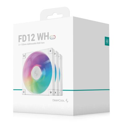 10. Wentylator Deepcool R-FD12-BKAPN3-G ARGB-3 IN 1 Performance 120mm Fan White 3-Pack