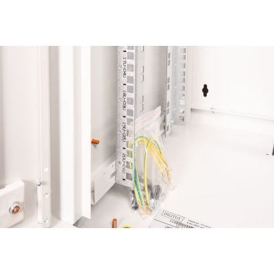 6. Digitus Szafa sieciowa wisząca Unique 19" 20U rack 600x450, drzwi szyba, szary, niedzielona, złożona, 100kg