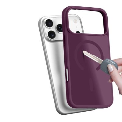 7. Etui Dux Ducis Yind na iPhone 18 Pro / 17 Pro kompatybilne z MagSafe - wiśniowe