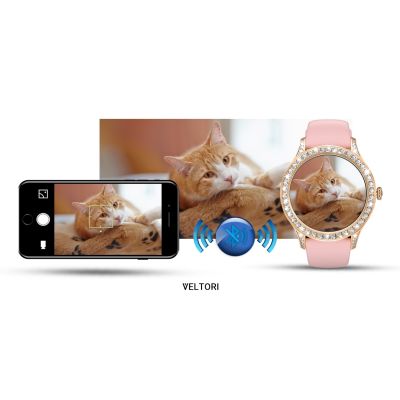 15. Smartwatch Damski VELTORI VT360-1 Różowy Pasek Silikonowy