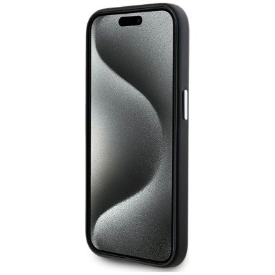 5. Etui Karl Lagerfeld FW Metal Plate MagSafe na iPhone 15 Pro - czarne