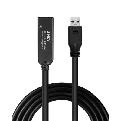 Lindy 43376 kabel USB USB 3.2 Gen 1 (3.1 Gen 1) 10 m USB A USB C Czarny