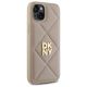 4. Etui DKNY Quilted Stack Logo na iPhone 15 Plus - beżowe