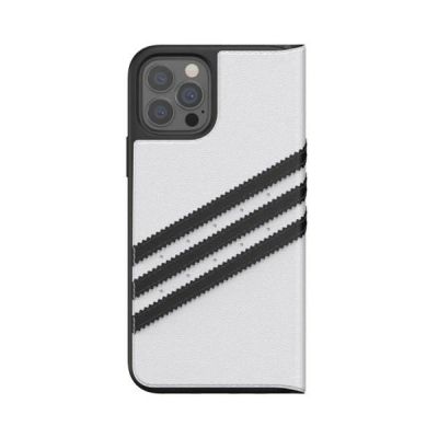 3. Etui Adidas OR Booklet Case PU na iPhone 12 / 12 Pro 6,1" - biało-czarne