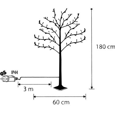 6. DRZEWKO DEKORACYJNE 240LED 180CM WHITE