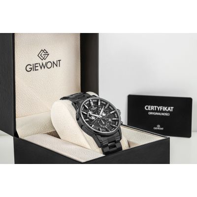 7. Zegarek Męski Giewont Chronograph Sapphire Czarny GW4580-B1