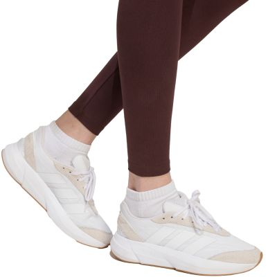 6. Legginsy damskie adidas Essentials Linear Cotton brązowe JY4886