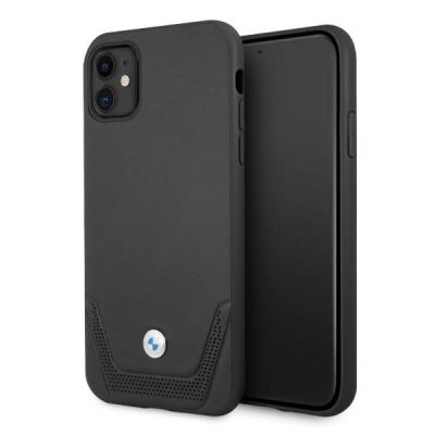 Etui BMW Leather Perforate na iPhone 11 / Xr - czarne