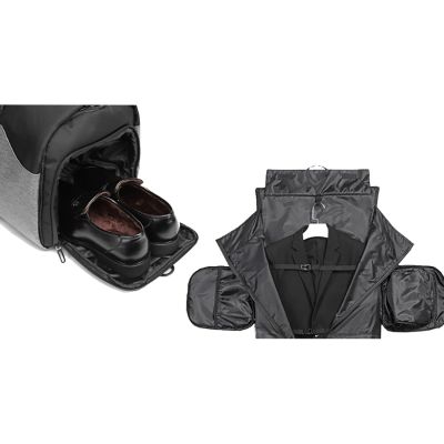 7. Torba podróżna Wozinsky Premium na garnitur z kieszenią na mokre rzeczy (45 l) - czarna