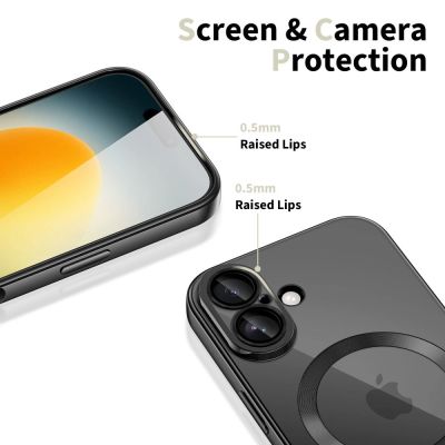 3. Etui Tech-Protect MagFlex MagSafe na iPhone 17 - przezroczysto-czarne