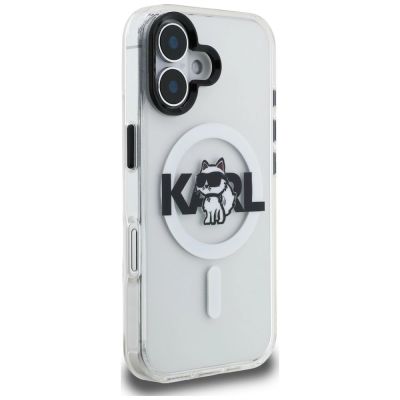 4. Etui Karl Lagerfeld IML Choupette Sketch Logo MagSafe na iPhone 17 - przezroczyste