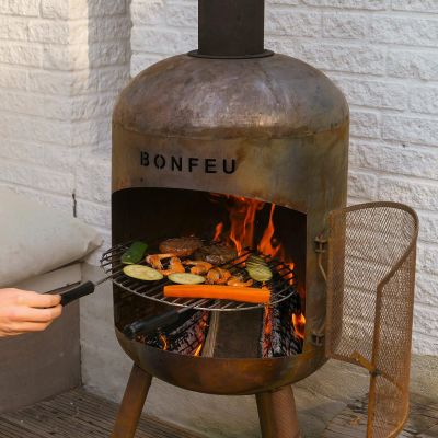 35. Kominek ogrodowy Bonfeu Bonbono rdzawy 4501R