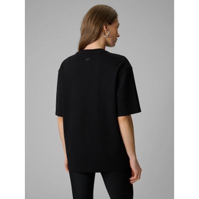 2. T-shirt loose z nadrukiem damski 4F 4FRSS26TTSHF3705-20S