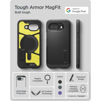 7. Etui Spigen Tough Armor Mag MagSafe na Google Pixel 10A - czarne