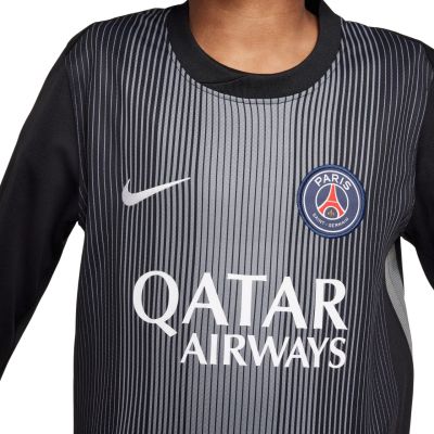 6. Koszulka dla dzieci Nike PSG Goalkeeper Stadium 2025/26 czarna HJ5267 010