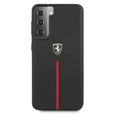 3. Etui Ferrari Off Track Leather Nylon Stripe na Samsung Galaxy S21 - czarne