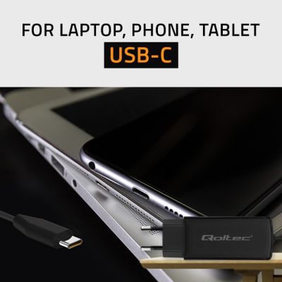 6. QOLTEC ŁADOWARKA SIECIOWA 90W GAN | 5-20V | 3-4.5A | USB-C 3.1