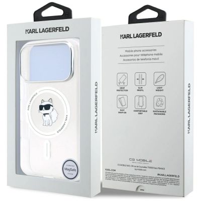 8. Etui Karl Lagerfeld IML Choupette MagSafe na iPhone 17 Pro - przezroczyste