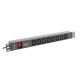 LANBERG LISTWA ZASILAJĄCA RACK 19" PDU PDU-08I-0200-C20-BK (1U, 16A, 8X IEC C13, 2M, WTYK C20)