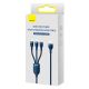 5. Baseus Flash Series II kabel USB - USB Typ C / Lightning / micro USB 100 W 1,2 m niebieski (CASS030003)