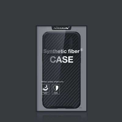 5. Nillkin Synthetic Fiber S Case etui iPhone 14 Pro z osłoną na aparat czarny