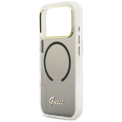 6. Etui Guess IML Gradient Script Metal MagSafe na iPhone 17 Pro Max - czarne