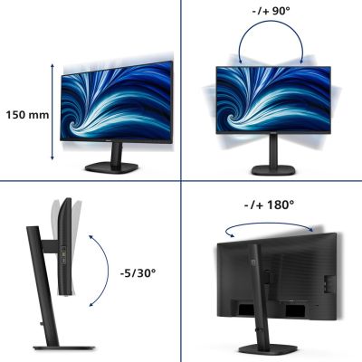 Monitor Philips 60.5cm (23.8") 24B2N3200J 16:09 HDMI+DP+USB VGA