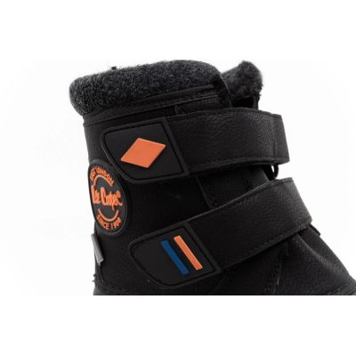 9. Lee Cooper buty zimowe dziecięce śniegowce czarne ocieplane na rzep