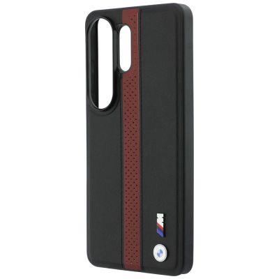 6. Etui BMW Perforated Stripe Logo MagSafe do Samsung Galaxy S26 Ultra - czerwone
