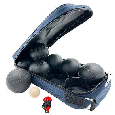 6. KULE DO GRY 8 SZT- BOULE PETANQUE CZARNE POKROWIEC ENERO PRO