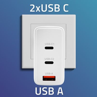 2. Qoltec Ładowarka sieciowa 100W GaN  | 5-20V | 1.5-5A | 2 x USB-C PD | 1 x USB QC 3.0 | Biała