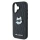 6. Etui Karl Lagerfeld Monogram Choupette Head Pin na iPhone 16 - czarne