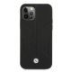 3. Etui BMW Leather Perforate Sides na iPhone 12 / iPhone 12 Pro - czarne