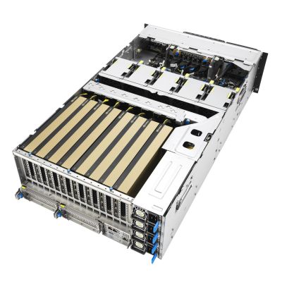 10. Platforma Asus Rack (4U) ESC8000A-E13P AMD EPYC 9005 (8xNVMe, 2xM.2, 2x10Gbe, IPMI, 3200W)